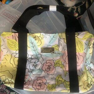 BRAND NEW BeneFit 2018 Floral Canvas Duffel Bag / Tote / Beach Bag / Gym Bag